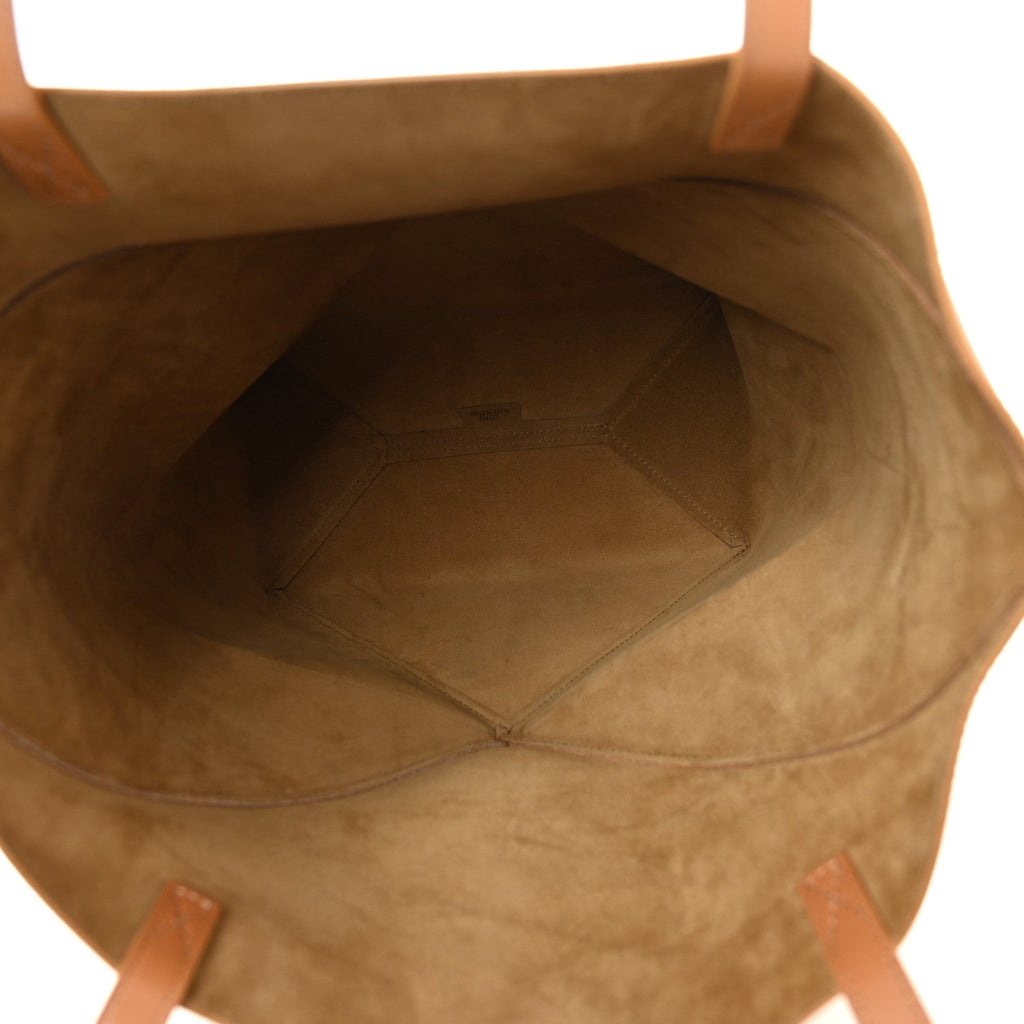 Shiny Calfskin Medium Puzzle Fold Tote Warm Desert