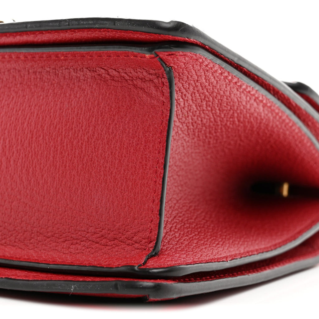 GG Supreme Monogram Small Queen Margaret Top Handle Bag Red