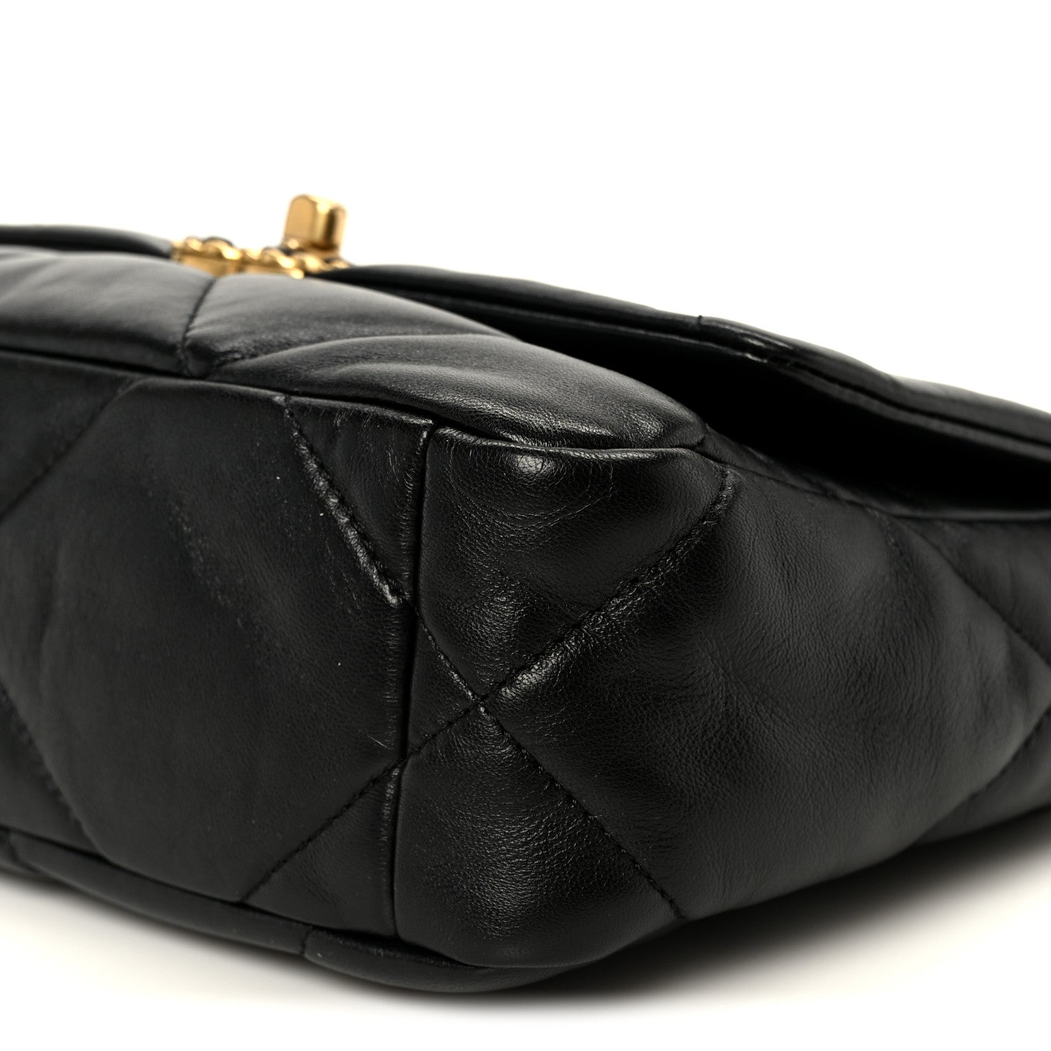 Lambskin Quilted Medium Chanel 19 Flap Black
