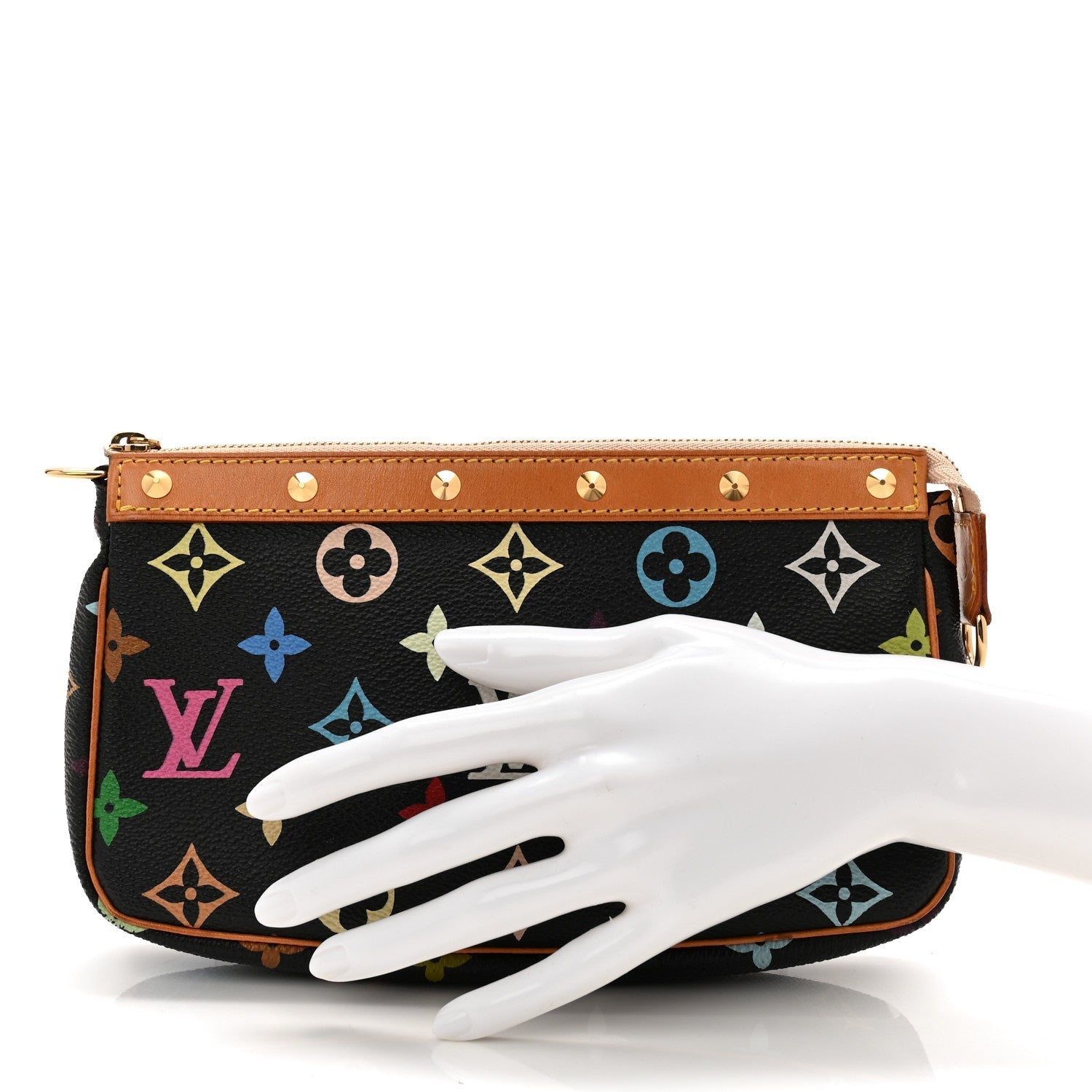 Monogram Multicolor Pochette Accessories Black