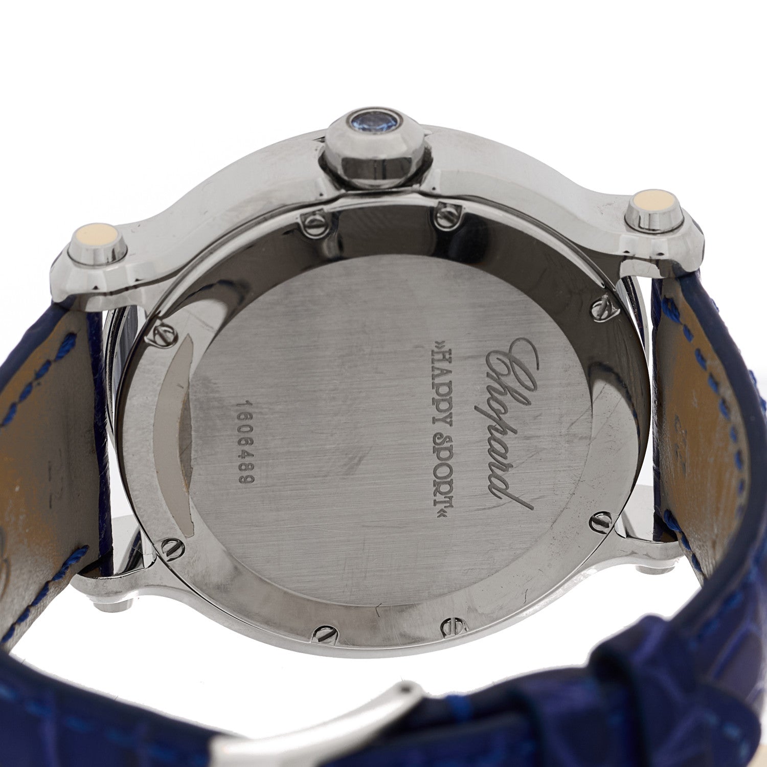 Stainless Steel Alligator 5 Diamond 42mm Happy Sport Quartz Watch