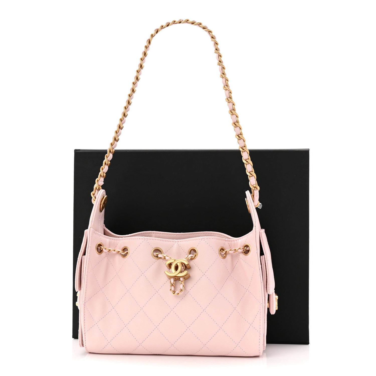 Caviar Quilted Mini Chanel 25 Handbag Light Pink