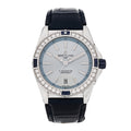 Stainless Steel Alligator Diamond Bezel 38mm Chronomat Automatic Watch Ice Blue A17356