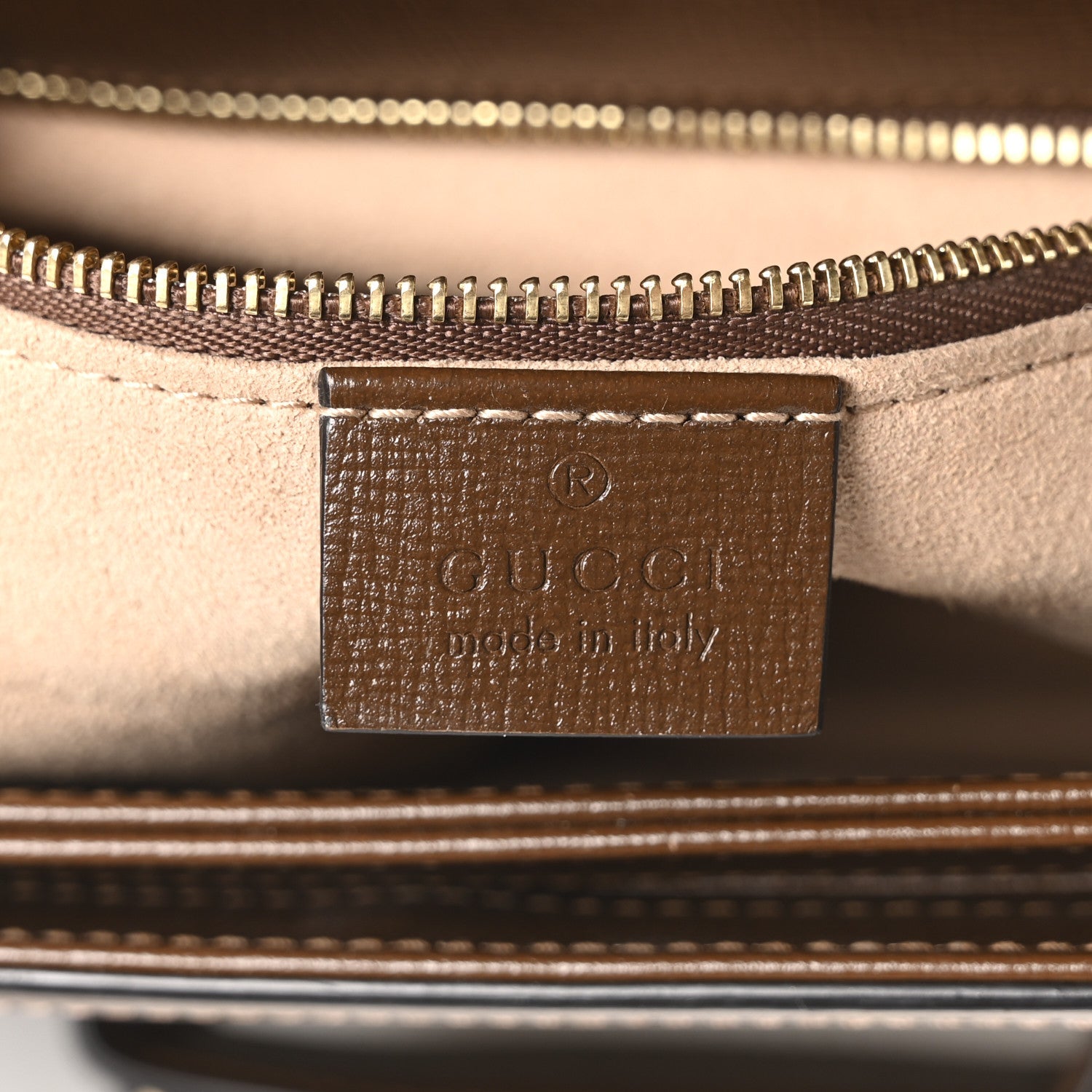 GG Supreme Monogram Horsebit 1955 Shoulder Bag Beige Brown Sugar