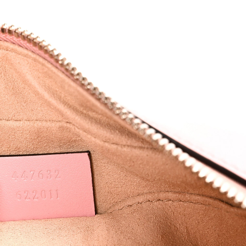 Calfskin Matelasse Small GG Marmont Chain Shoulder Bag Wild Rose