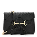 Microguccissima Mini Emily Chain Shoulder Bag Black