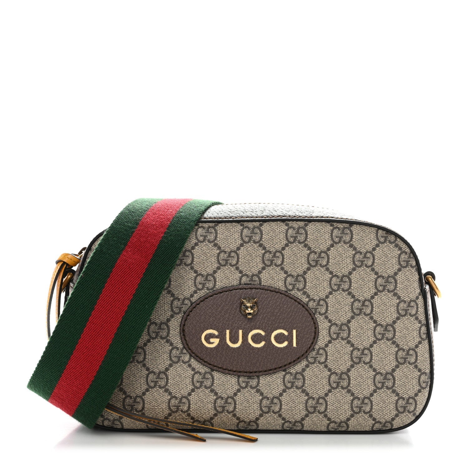 GG Supreme Monogram Web Neo Vintage Shoulder Bag Beige New Acero Crop