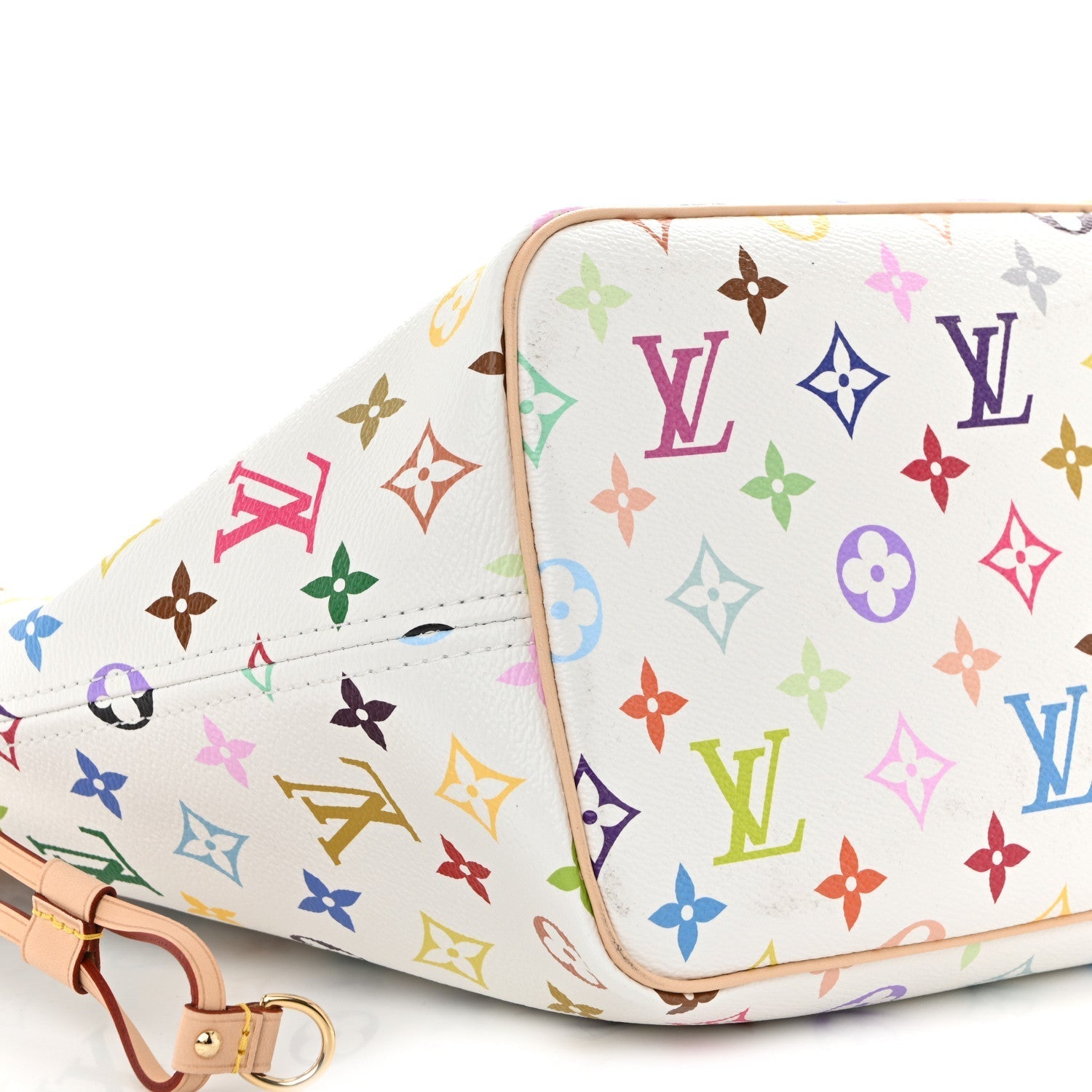 LV X TM Monogram Multicolor Neverfull MM White