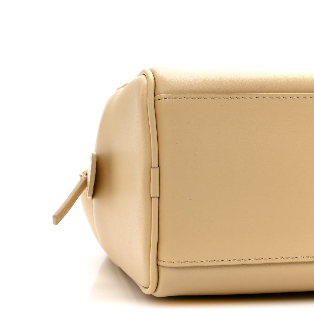 Calfskin Large Bowling Bag Beige