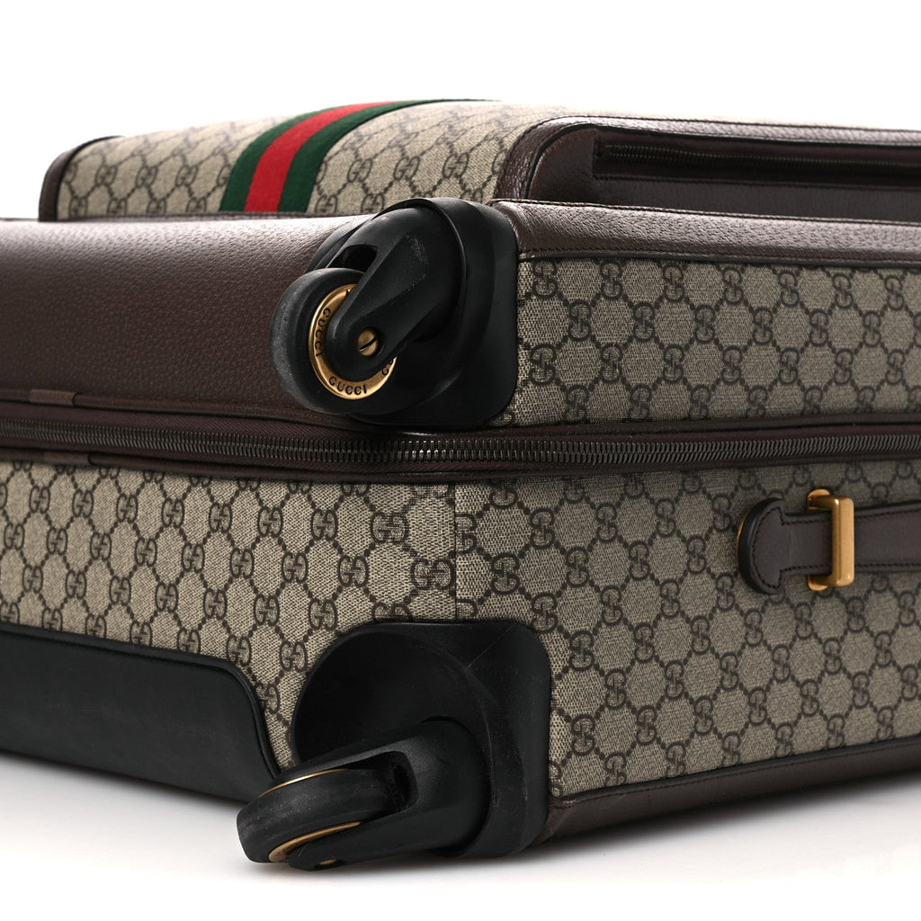 GG Supreme Monogram Web Medium Savoy Trolley Beige Ebony