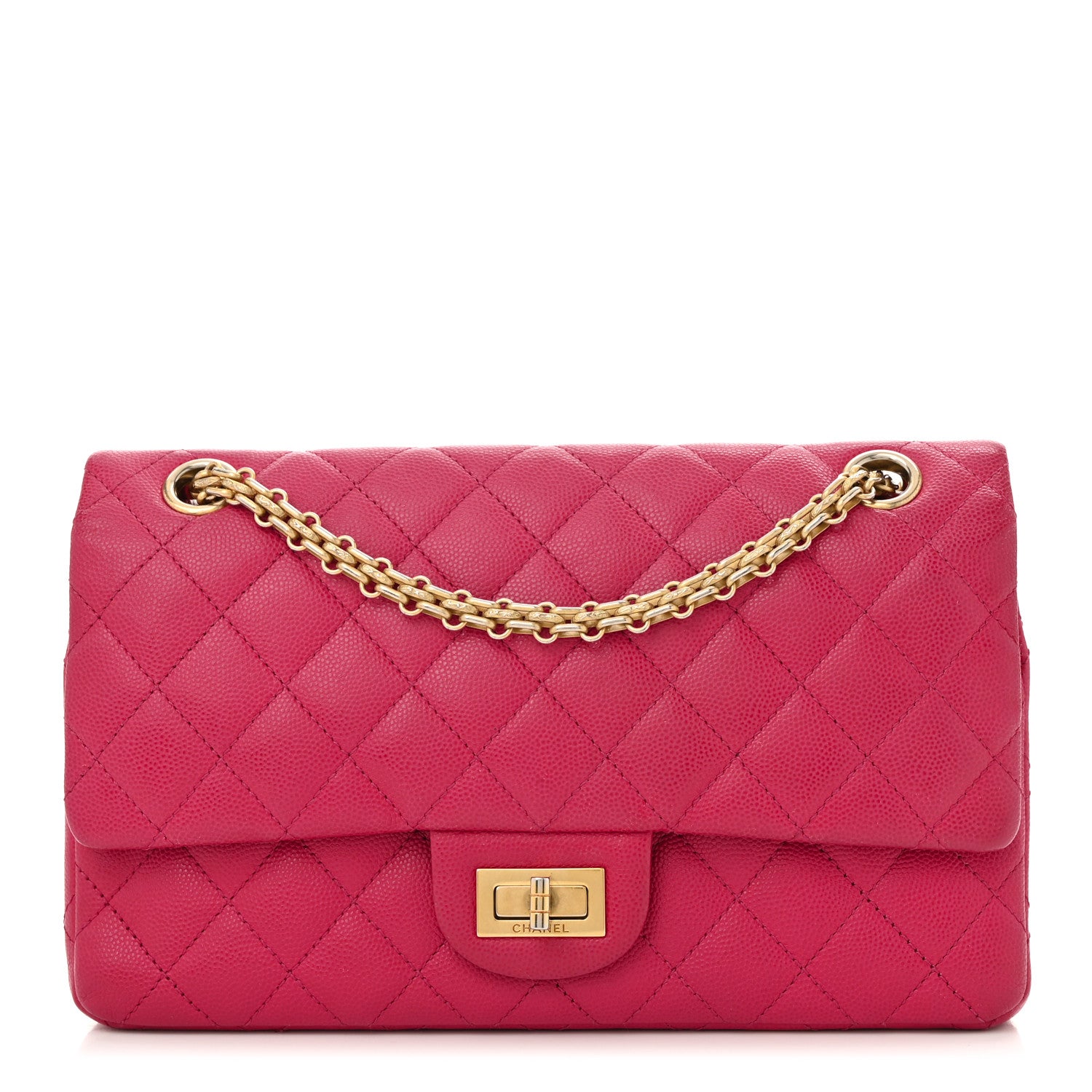 Caviar Quilted 2.55 Reissue 225 Flap Fuchsia