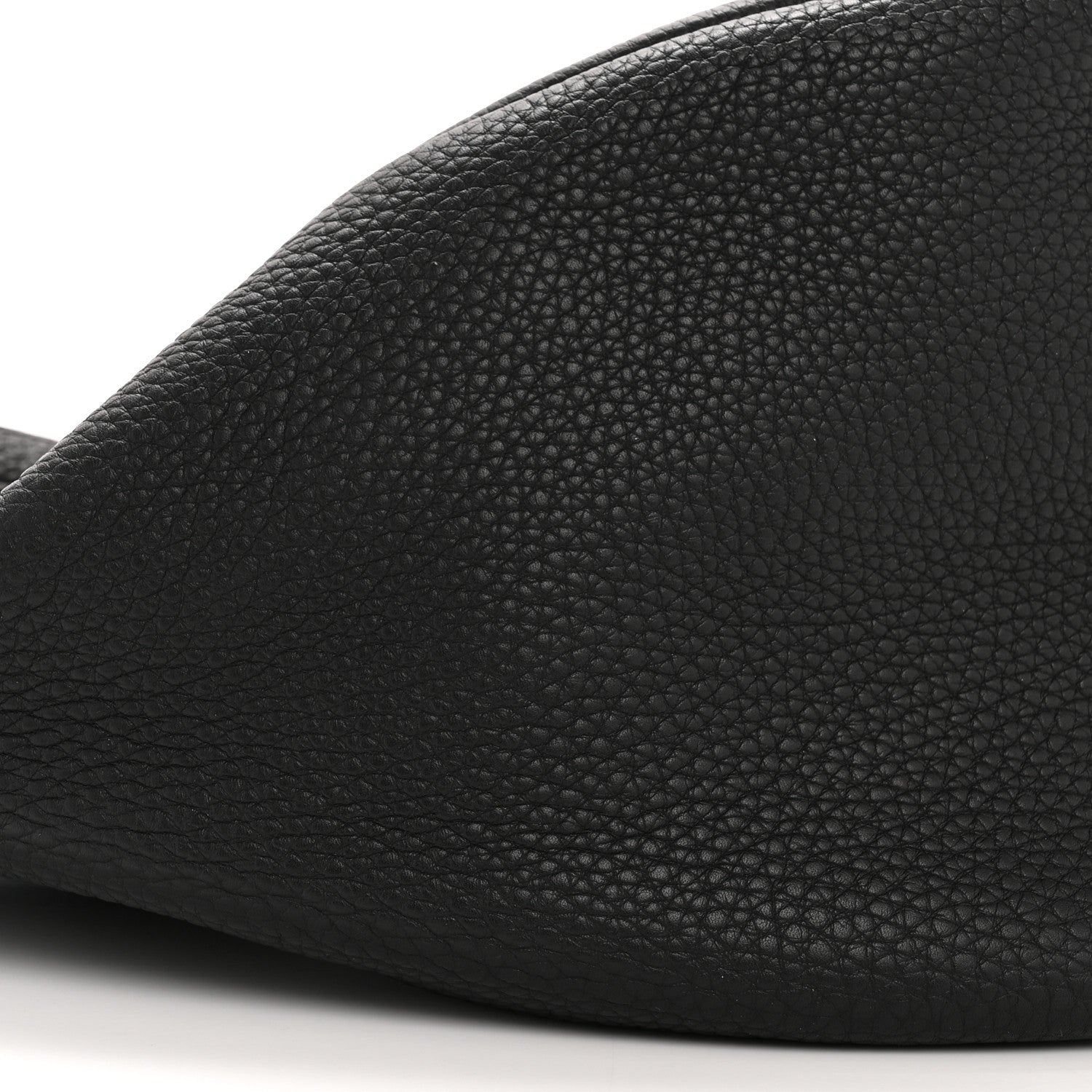 Grained Calfskin Large Slouchy Banana Bag Black