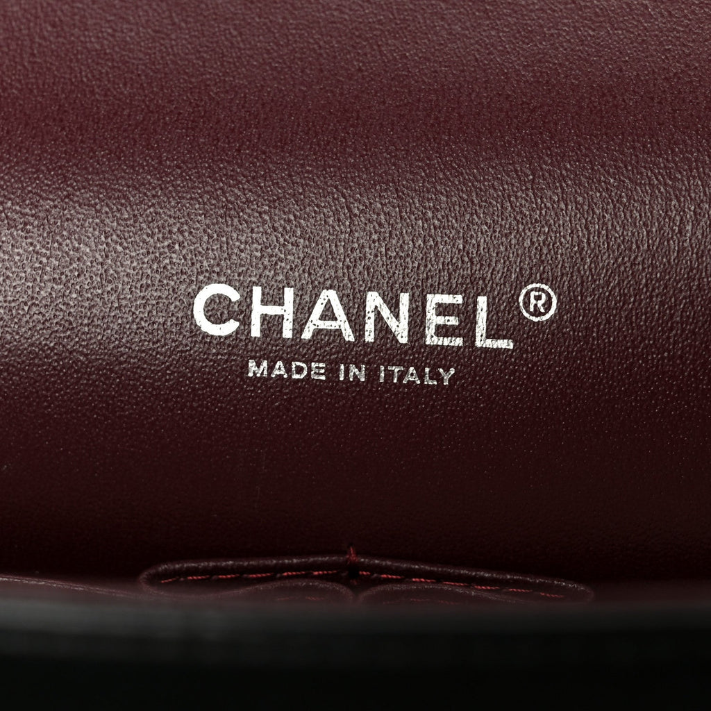 Lambskin Quilted Maxi Double Flap Black