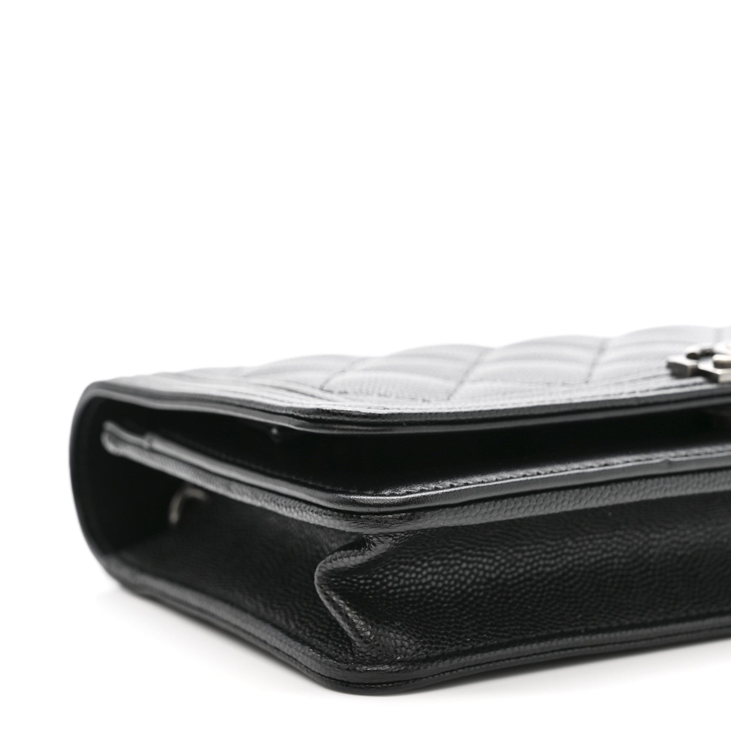 Caviar Quilted Boy Wallet On Chain WOC Black