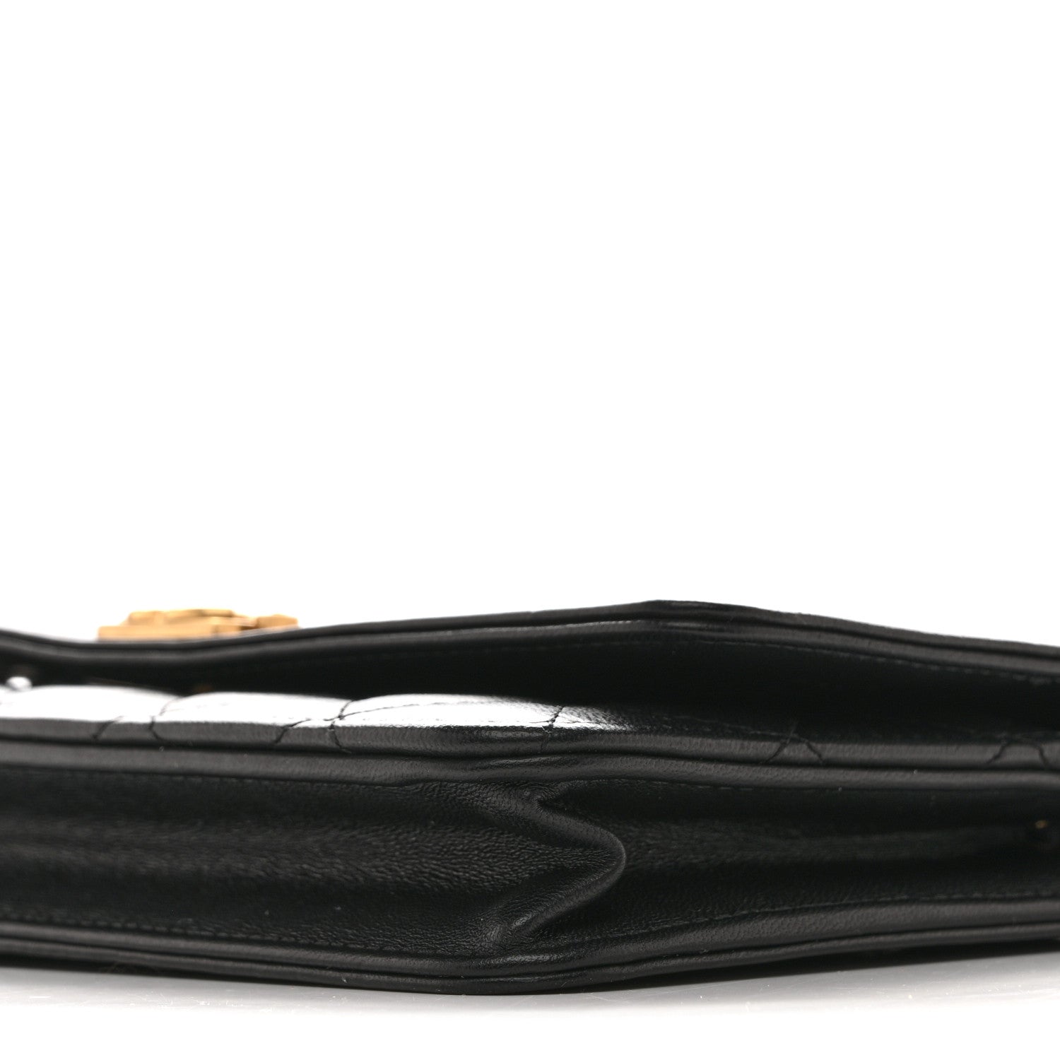 Lambskin Quilted Boy Wallet On Chain WOC Black