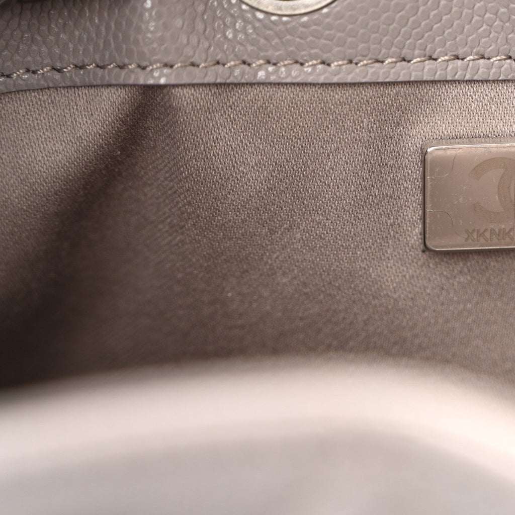 Caviar Quilted Mini Chanel 25 Handbag Dark Grey