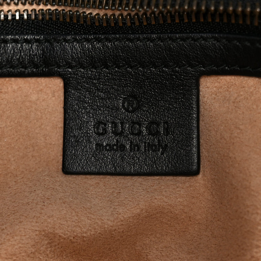 Calfskin Matelasse Small GG Marmont Shoulder Bag Black