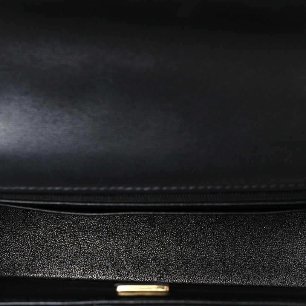 Lambskin Quilted Mini Rectangular Flap Black