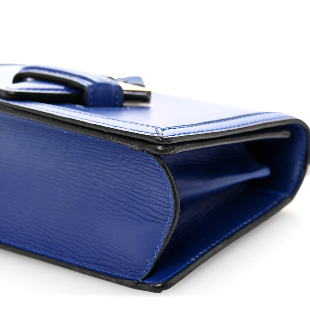 Calfskin Small Barcelona Shoulder Bag Royal Blue