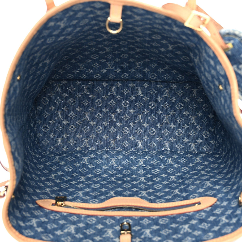 Monogram Denim Neo Neverfull MM Blue