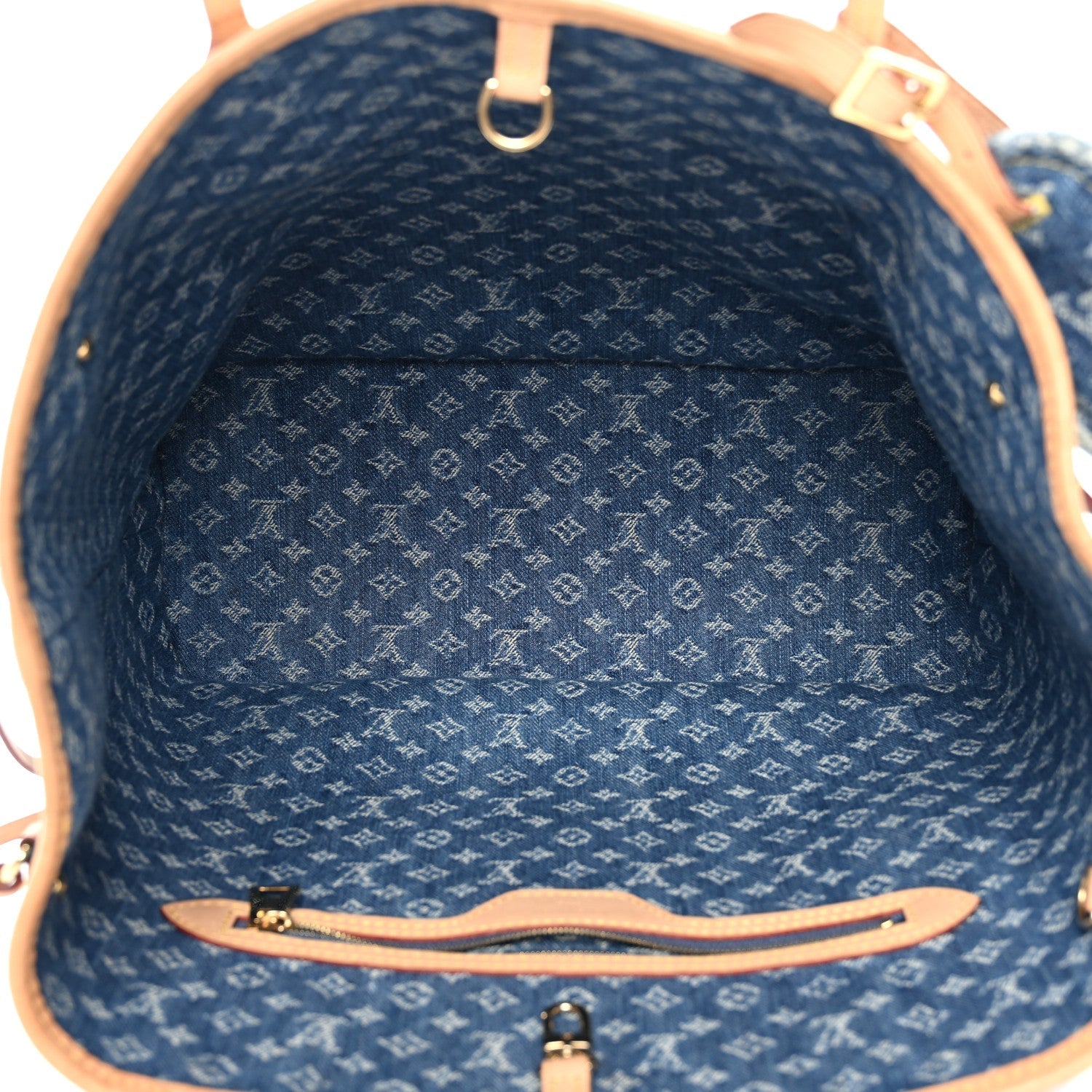 Monogram Denim Neo Neverfull MM Blue