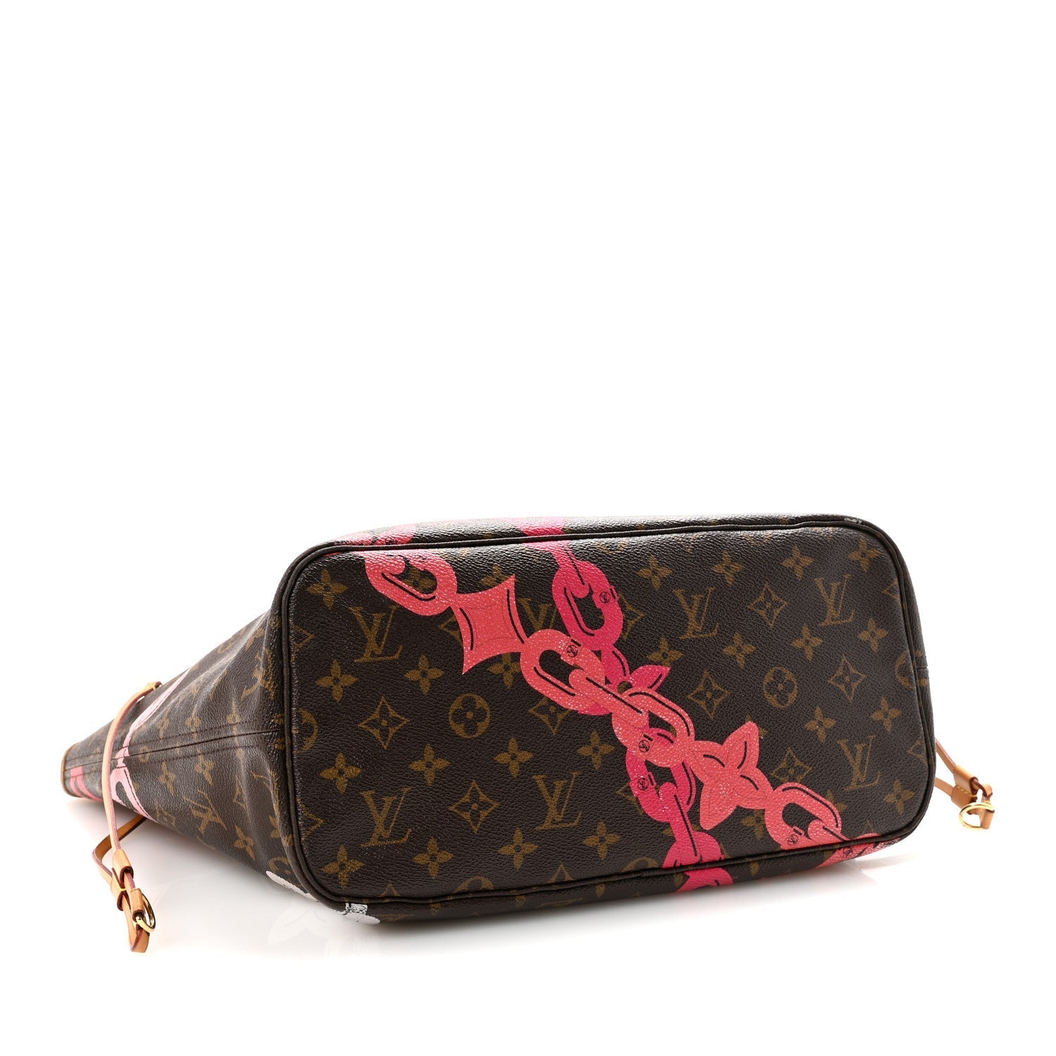 Monogram Bay Neverfull MM Rose Ballerine Poppy