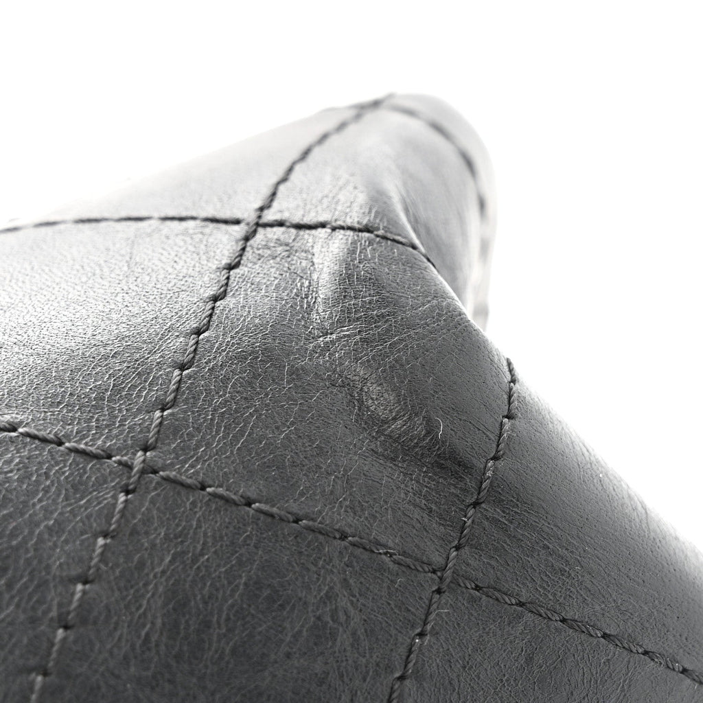 Aged Calfskin Quilted 2.55 Reissue 226 Flap Black