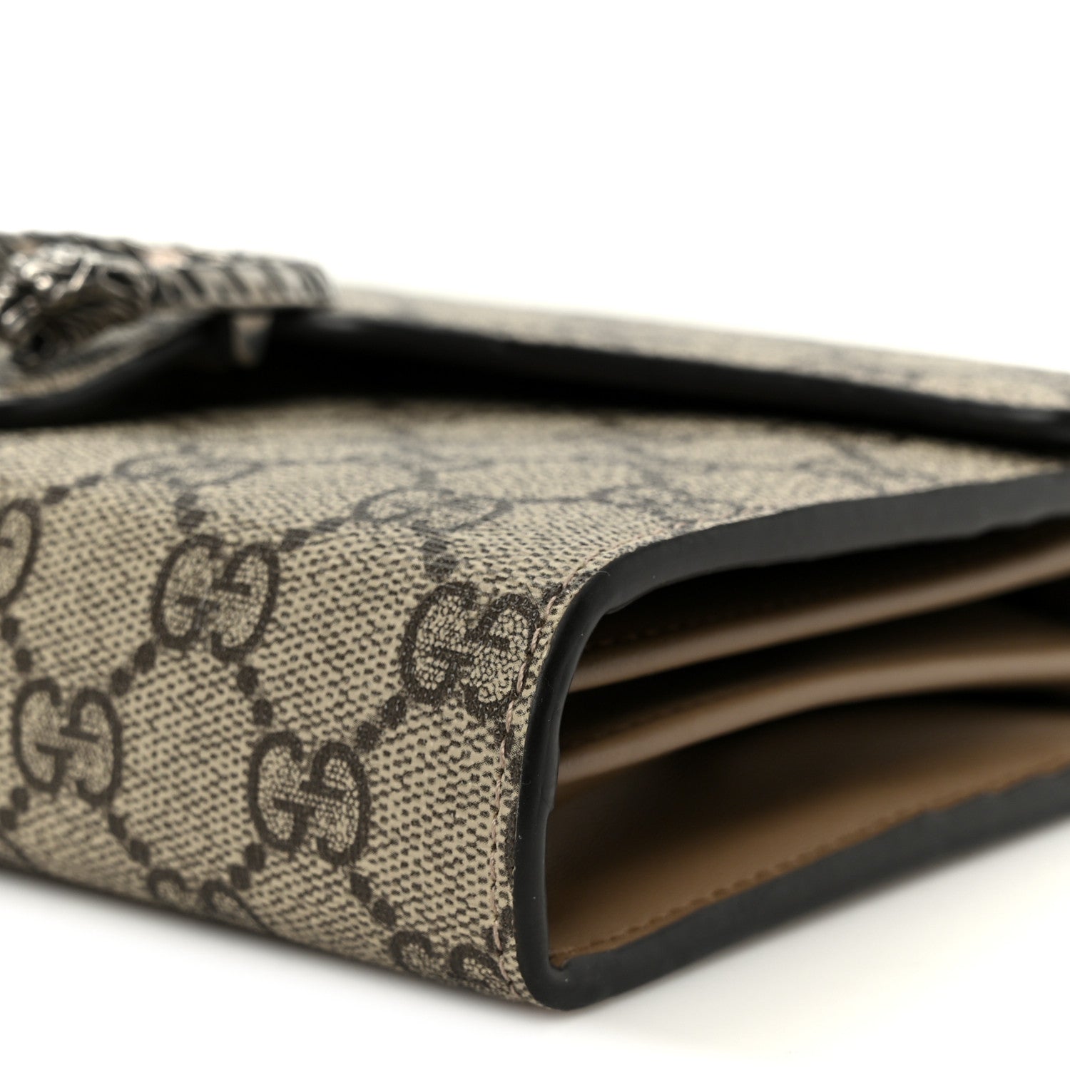 GG Supreme Monogram Mini Dionysus Chain Wallet Beige Taupe