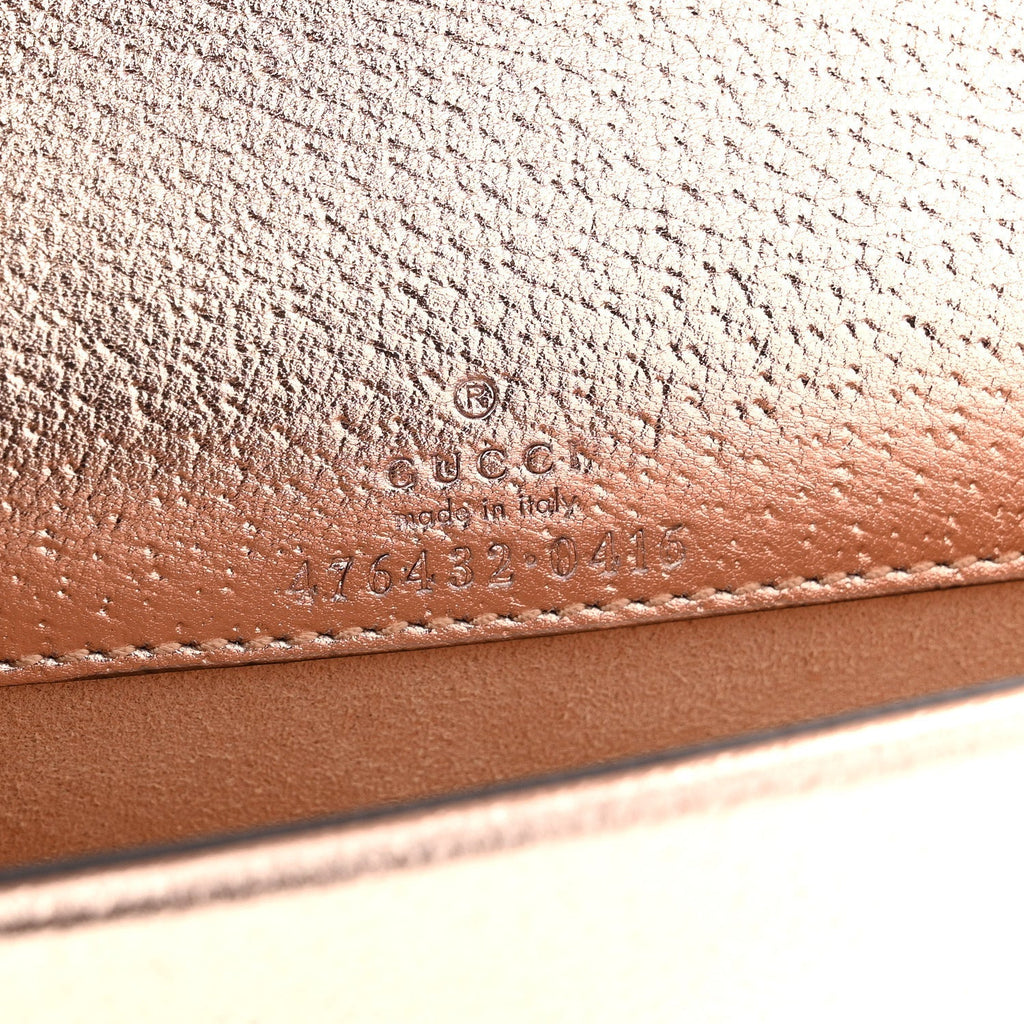 Metallic Calfskin Super Mini Dionysus Shoulder Bag Rose Gold