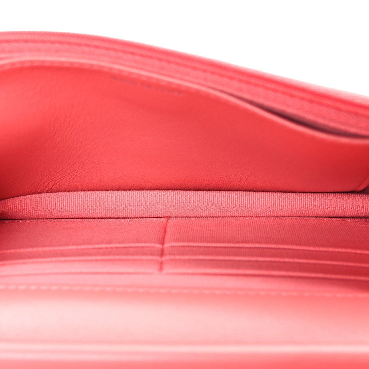 Lambskin Quilted Wallet On Chain WOC Pink