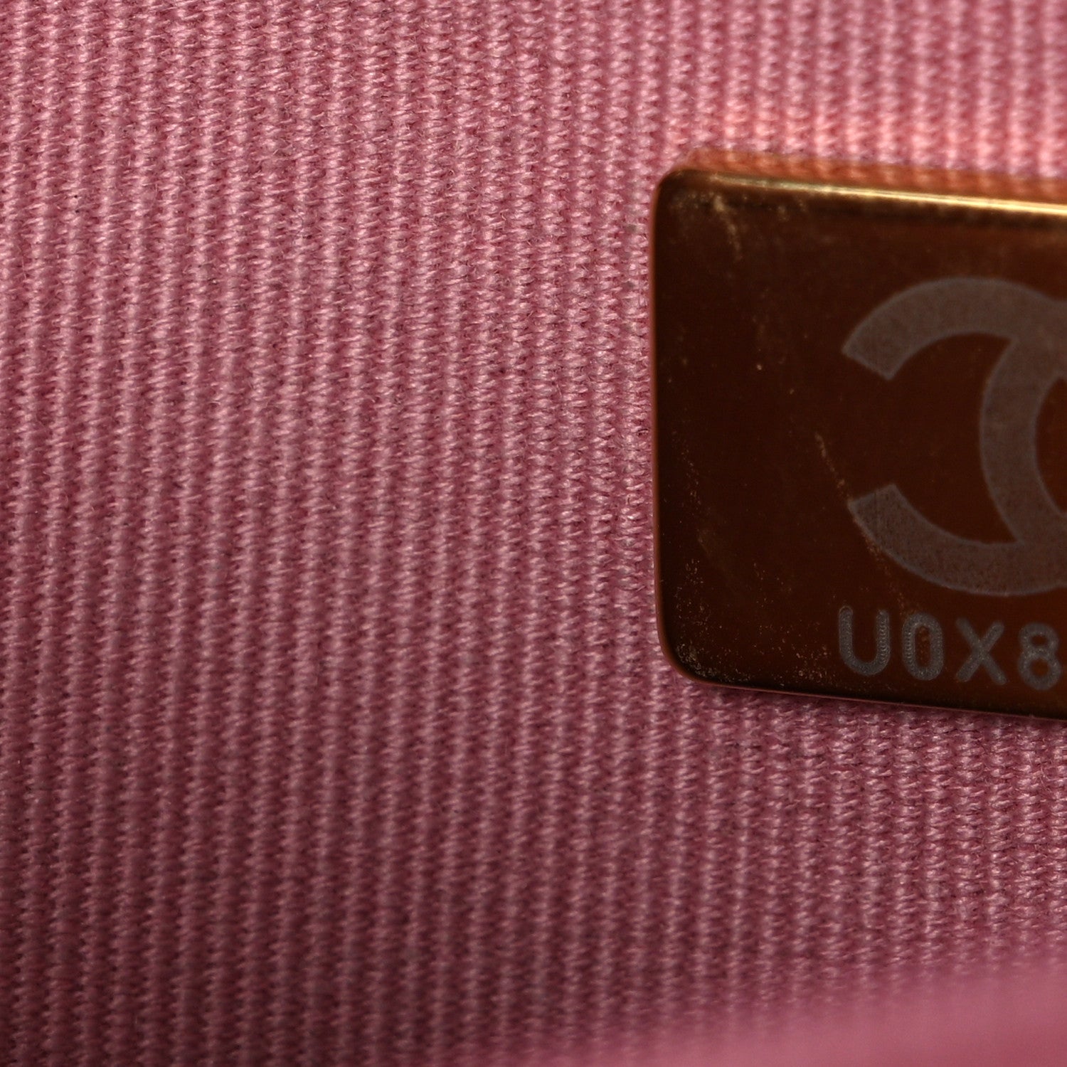 Tweed Quilted Wallet On Chain WOC Pink
