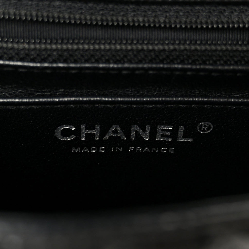 Caviar Quilted Mini Square Flap Black