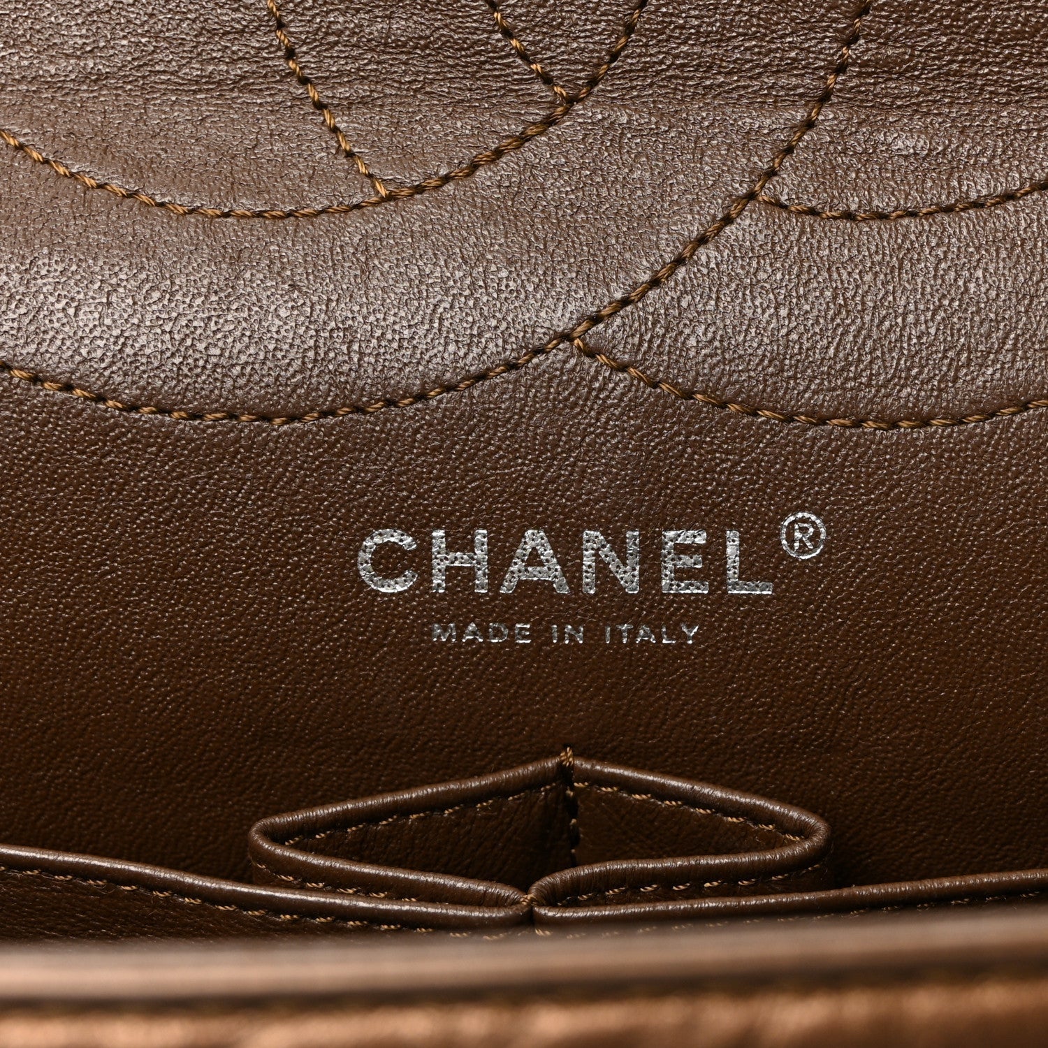 Metallic Aged Calfskin Quilted 2.55 Reissue 227 Flap Bronze