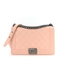 Calfskin New Medium Boy Flap Pink