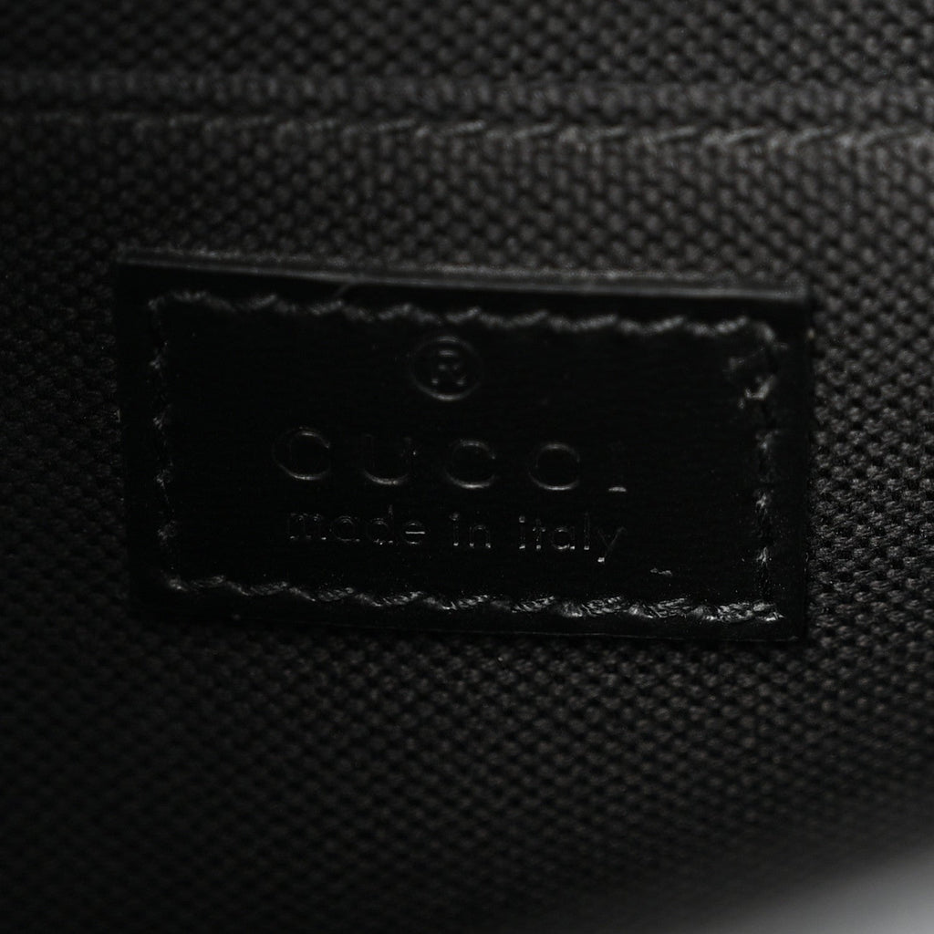 GG Supreme Monogram Textured Dollar Calfskin Retro Interlocking G Flap Messenger Bag Black