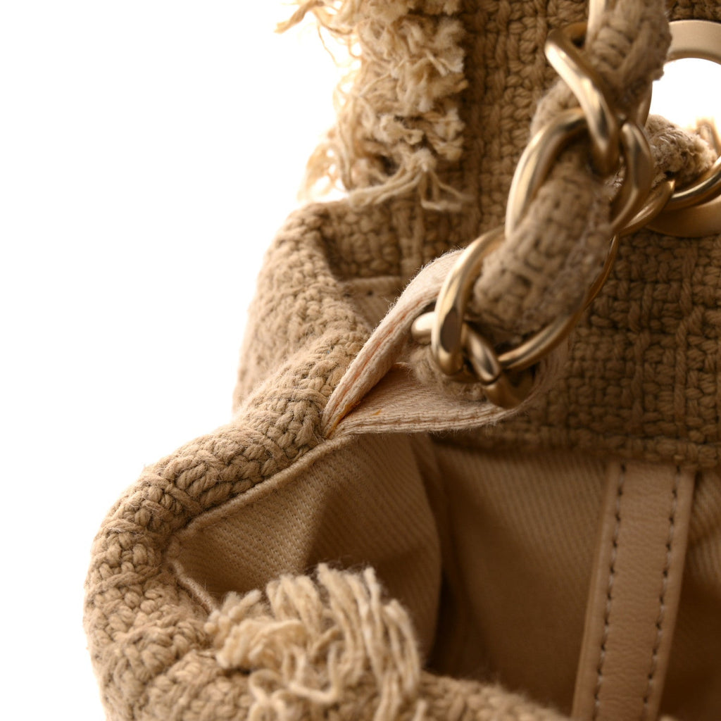 Tweed Nature Flap Dark Beige