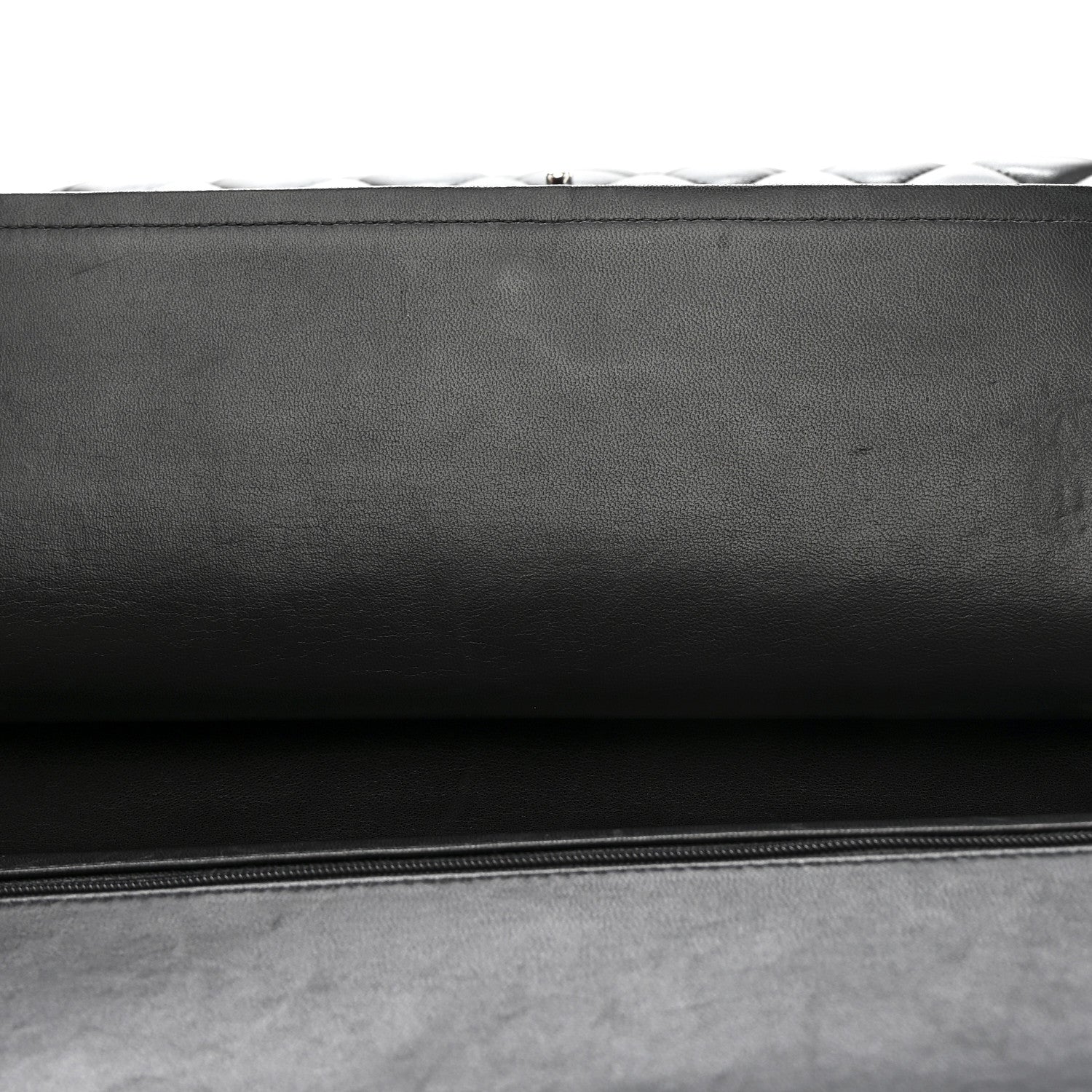 Lambskin Quilted Jumbo Double Flap Black