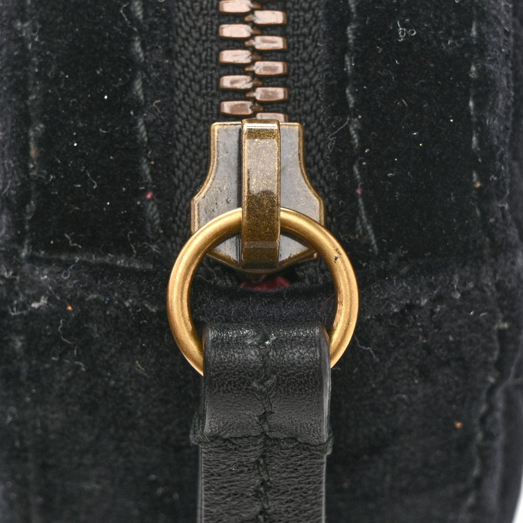Velvet Matelasse GG Marmont Belt Bag 75 30 Black