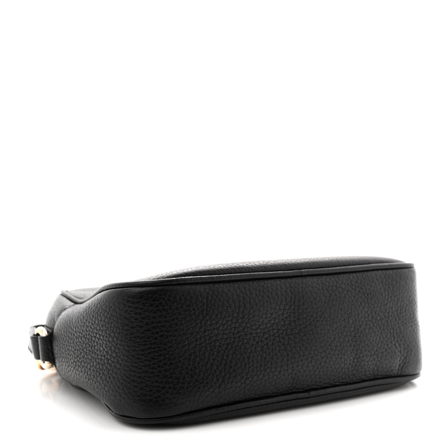 Pebbled Calfskin Small Soho Disco Bag Black