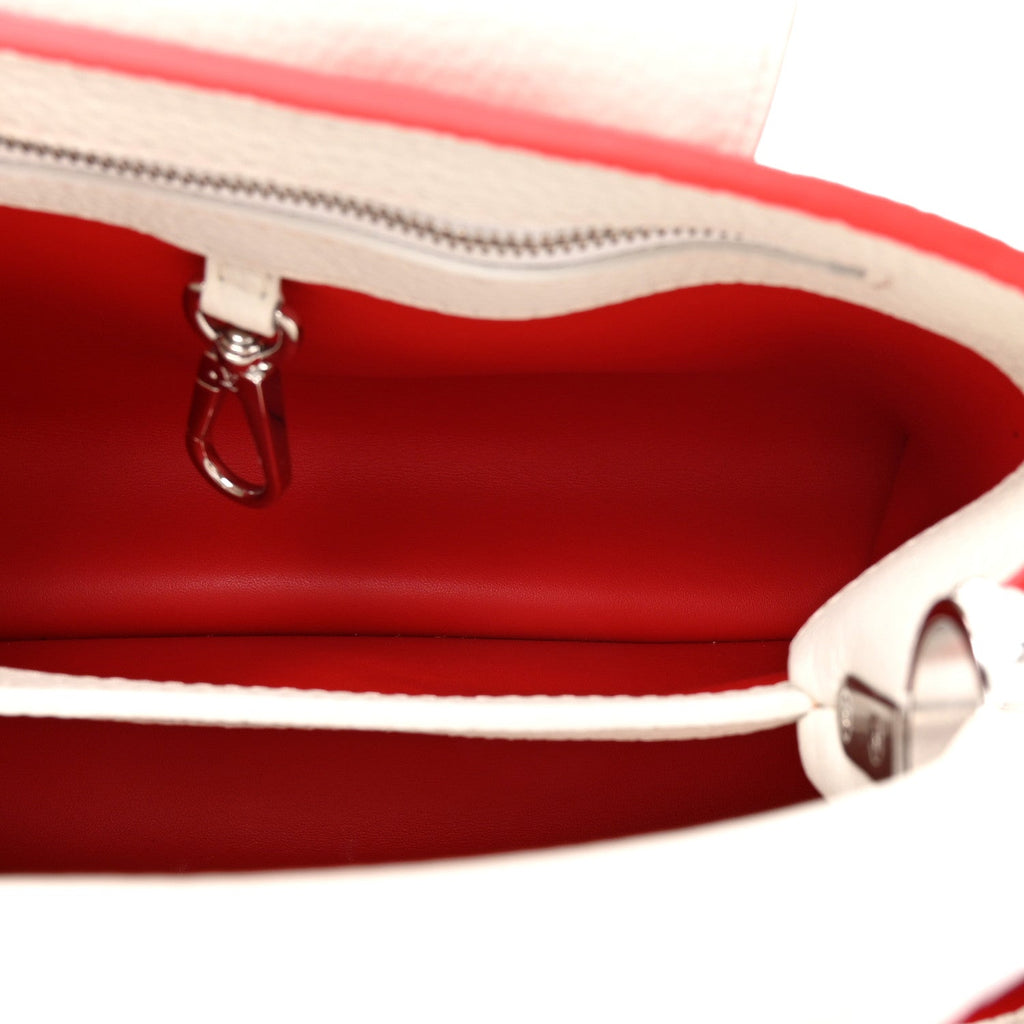 LV X YK Taurillon Psychedelic Flower Capucines BB Rouge