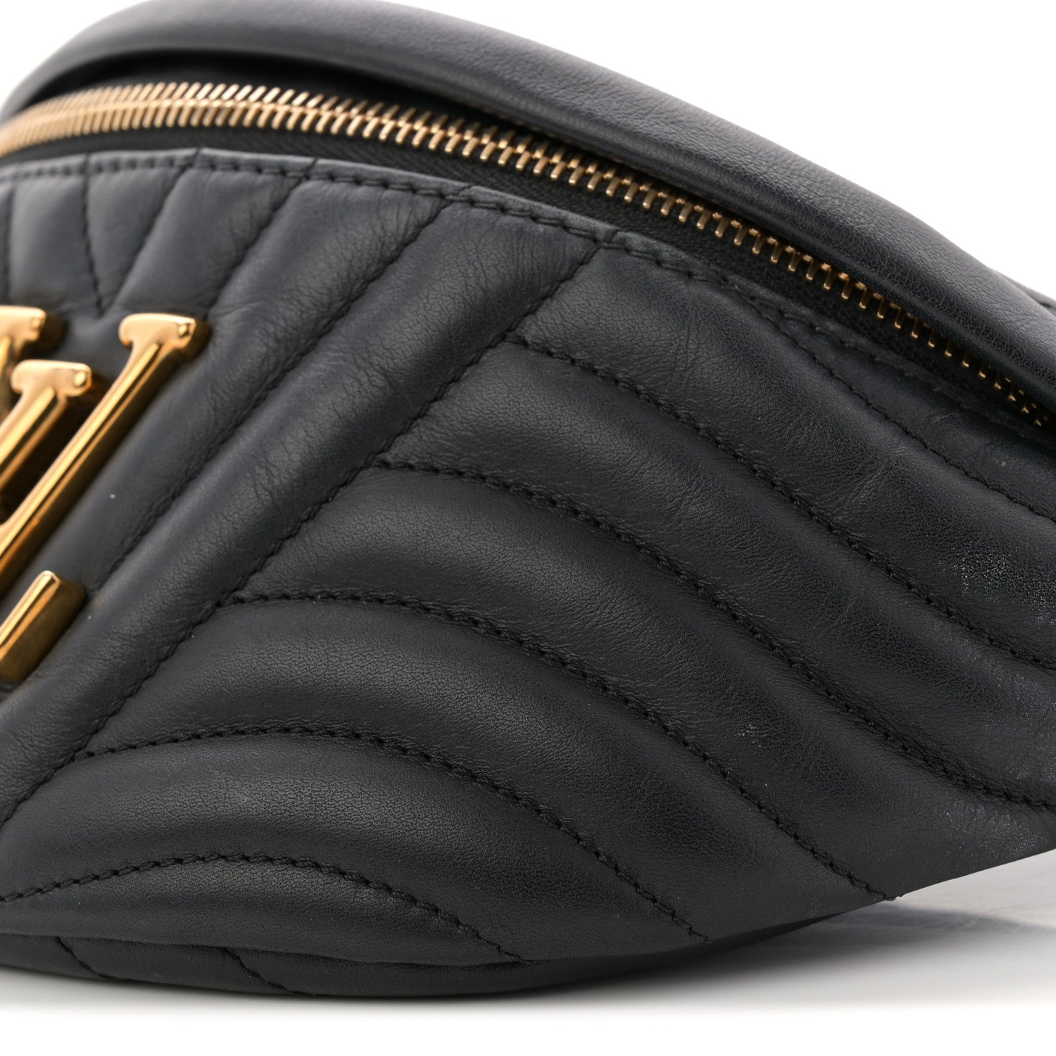 Calfskin Quilted New Wave Bumbag Black