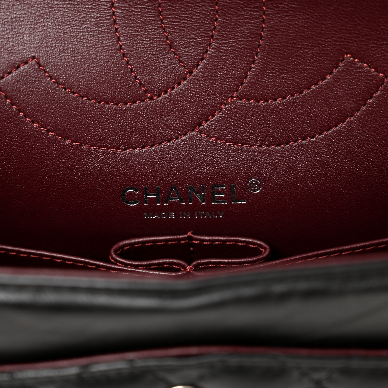 Aged Calfskin Quilted 2.55 Reissue 225 Flap Black