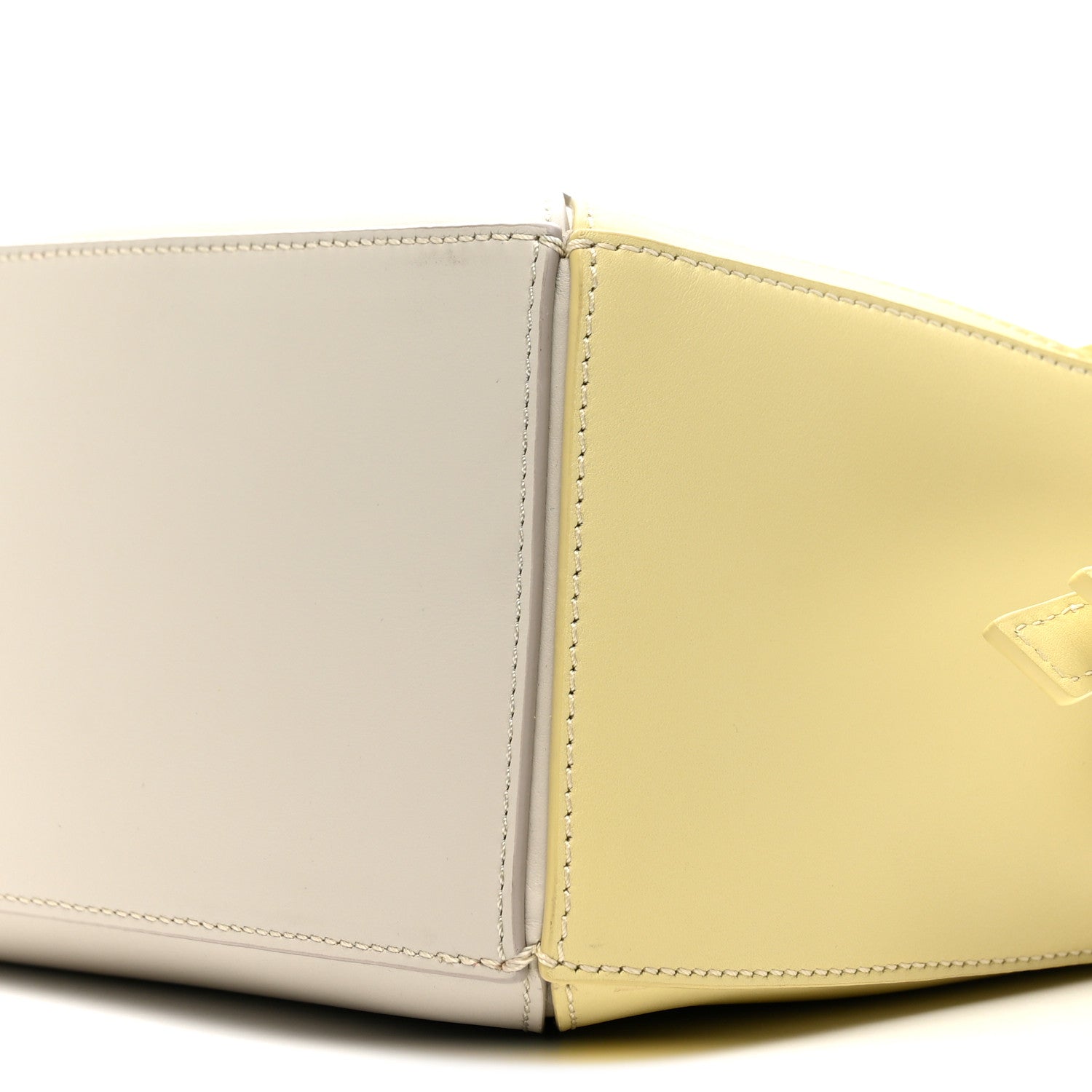 X ALBERS Nappa Calfskin Small Puzzle Bag Pale Grey Light Citrine