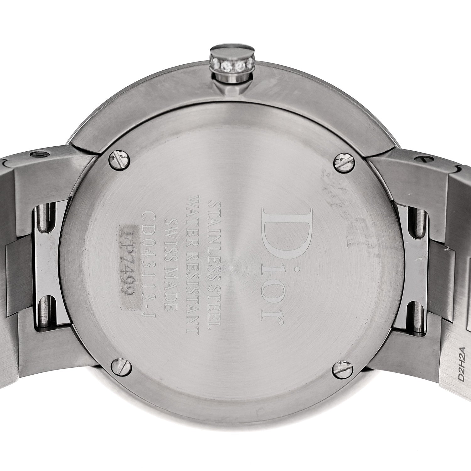 Stainless Steel Diamond Bezel 38mm La D De Dior Quartz Watch