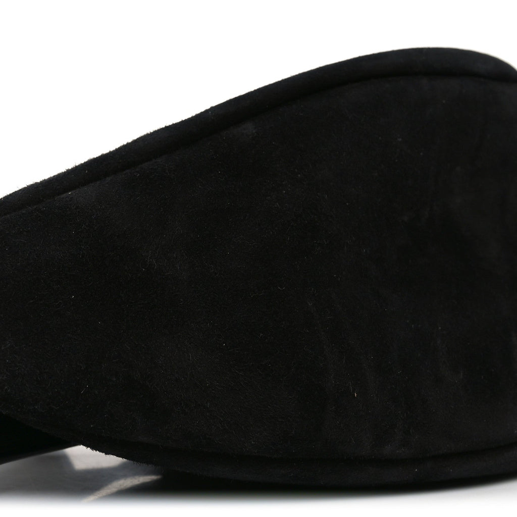 Suede Small Slouchy Banana Bag Black