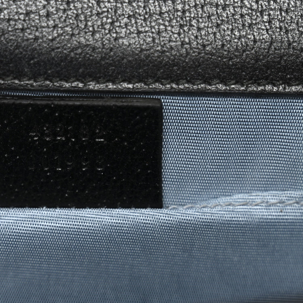Grained Calfskin Bee Star Small Padlock Shoulder Bag Black