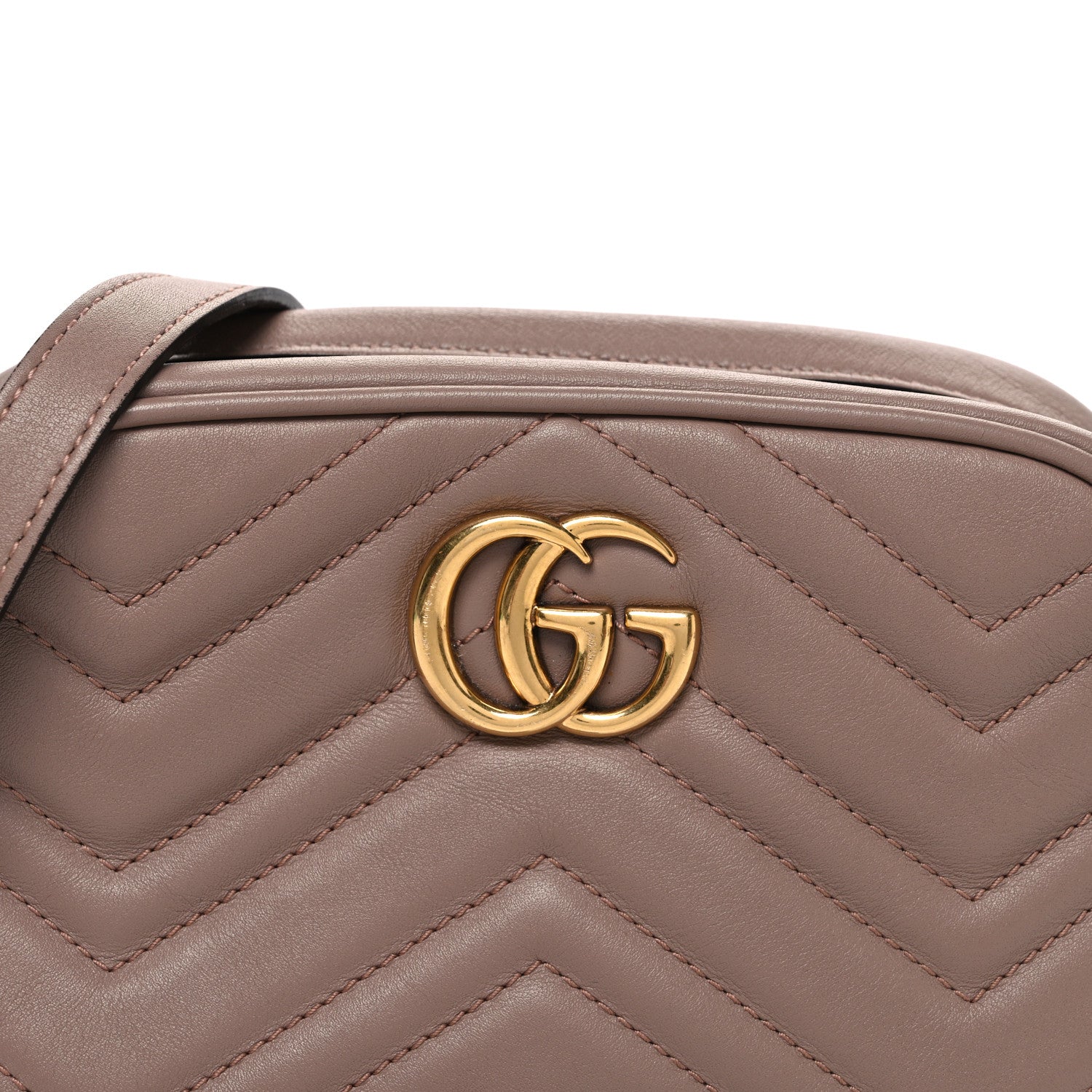 Calfskin Matelasse Mini GG Marmont Chain Shoulder Bag Porcelain Rose