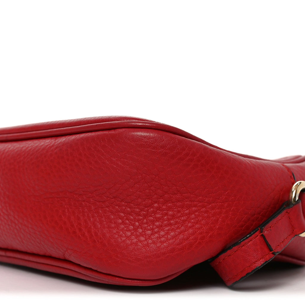 Pebbled Calfskin Small Soho Disco Bag Tabasco Red