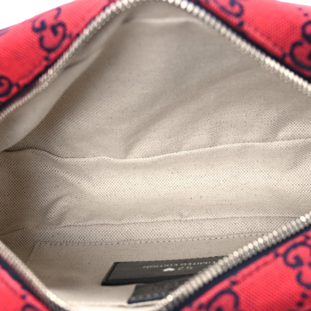 Monogram Multicolor Matelasse Diagonal Small GG Marmont Chain Shoulder Bag Red Blue