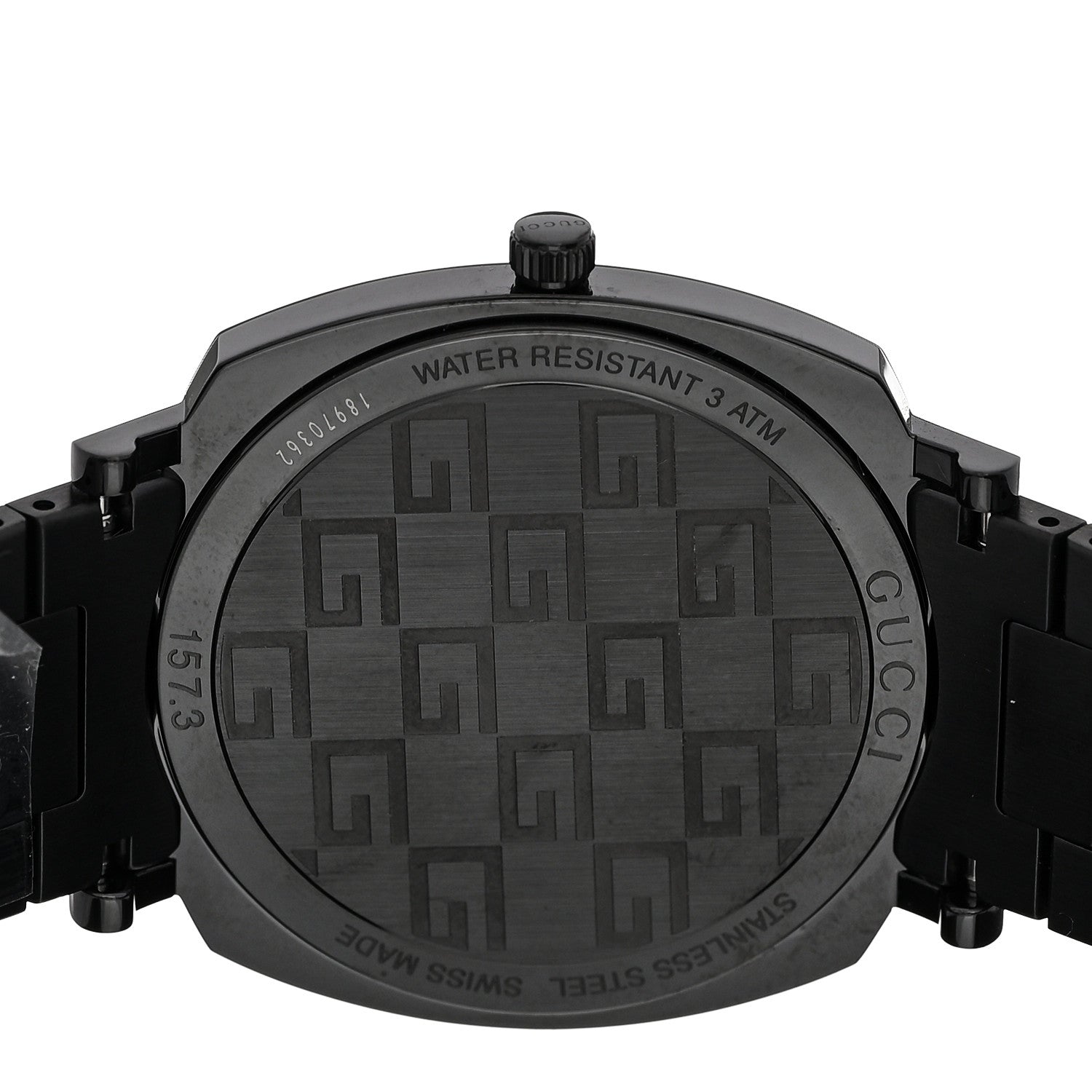 PVD Stainless Steel 38mm Grip Quartz Watch Black
